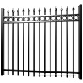 Best quality solid black metal pipe fence panel